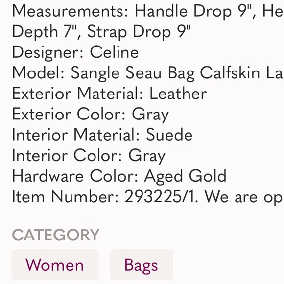 Celine Seau Sangle Bucket Bag in Grey / Taupe - Picture 5 of 11